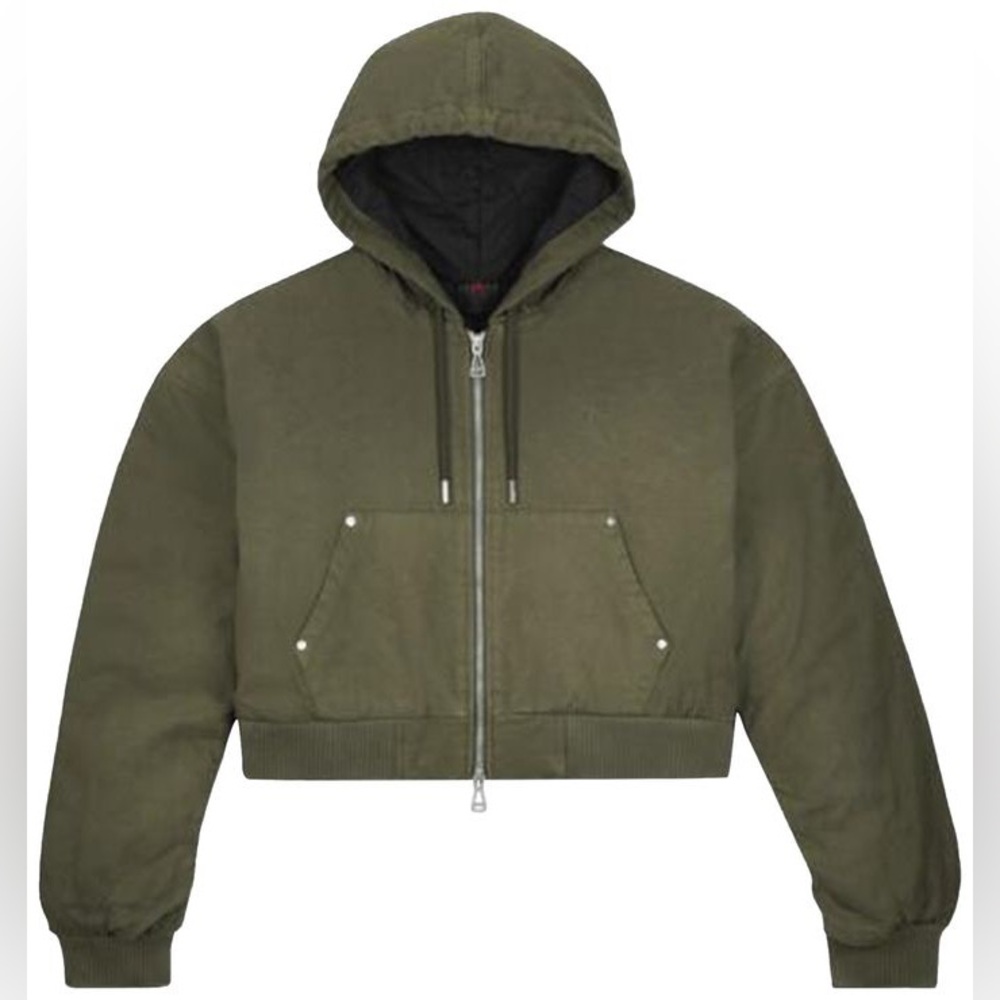 Air Jordan x Travis Scott Hooded Canvas Jacket 'Cargo Khaki' size S